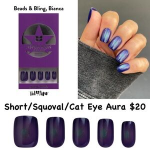 Aspen Icon Purple Cat Eye Press-On Nails